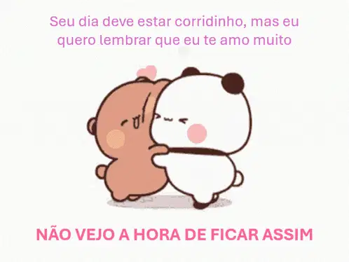 Amor Da Minha Vida: Ursos Fofos Se Abraçando
