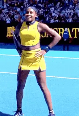 Coco Gauff's Energetic Victory Dance