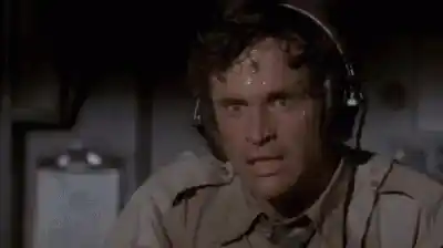 Nervous Pilot Sweating in Cockpit