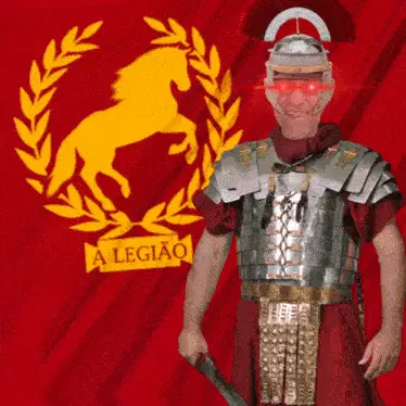 A Legião Carlinhos: Roman Warrior with Red Eyes