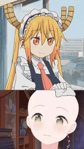 Tohru and Spookierose Vtuber Meme – free GIF download