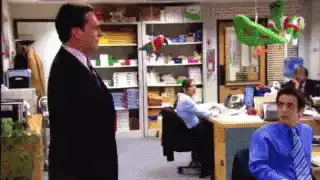 The Office: Michael Scott Punches Wall, Andy Reacts