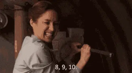 Kimmy Schmidt Counting and Laughing