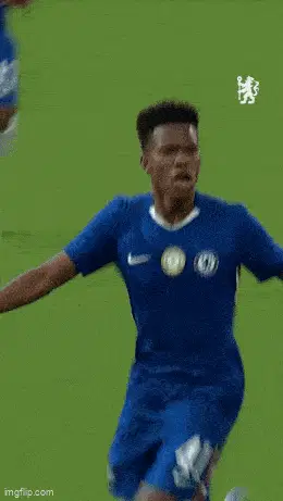 Estevao Willian Celebrates Goal for Chelsea