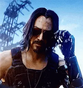 Cyberpunktime Red: Man Removes Sunglasses