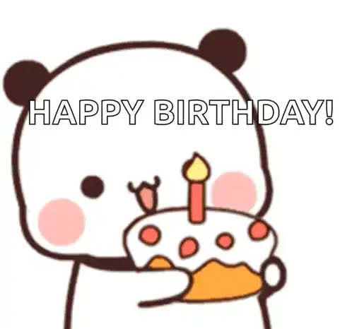 Happy Birthday Panda with Cake