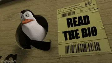 2024 Penguin with Read the Bio Sticker