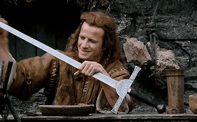 Chris Lambert Polishing Highlander Sword