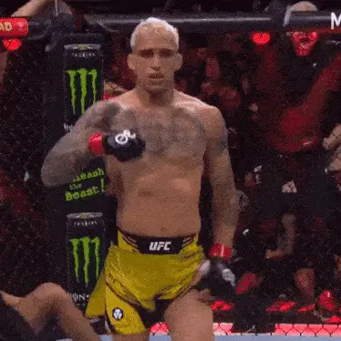 Charles Oliveira Celebrates Victory in UFC