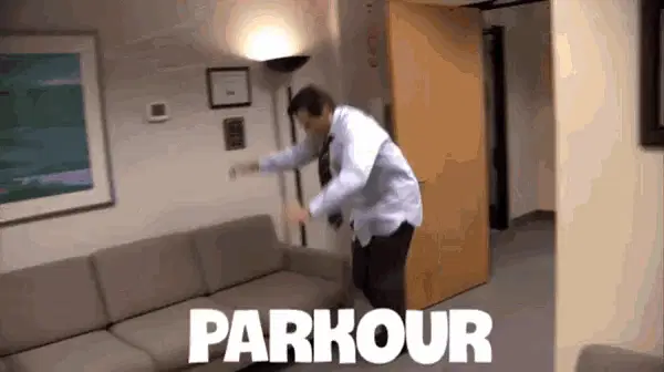 Michael Scott Does Office Parkour