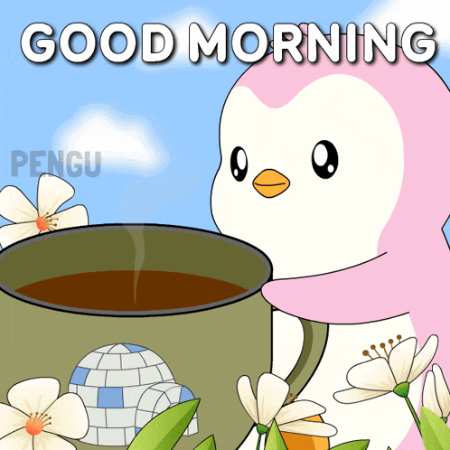Pengu Pudgy: Good Morning Coffee