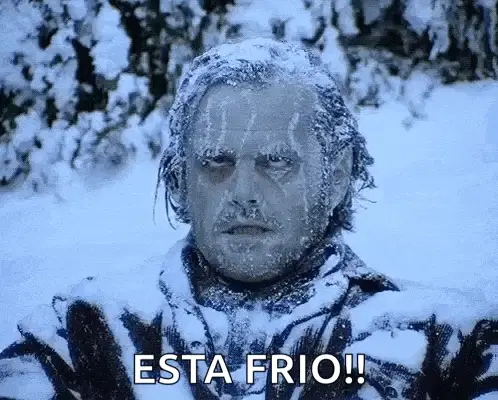 Man Freezing in Snow: "It's Cold"