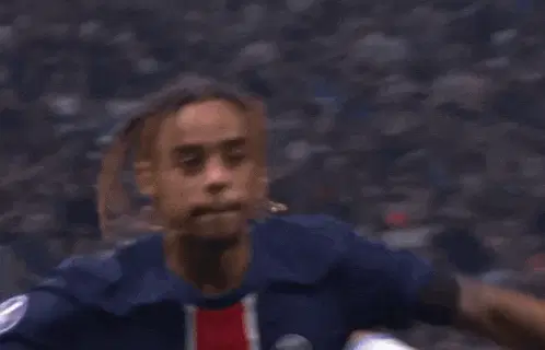 Bradley Barcola's PSG Goal Celebration