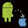 Android Urinating on Apple Logo