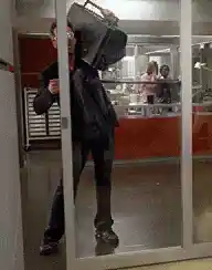 Doctor House with a boombox