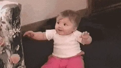 Baby Antoine's Excited Reaction to Mango Drink – baby memes meme GIF free download no watermark 2026