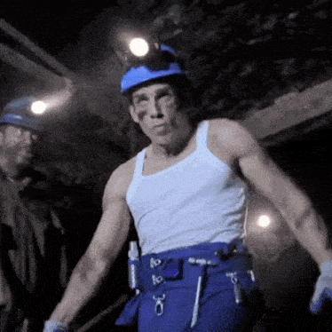 Ben Stiller as Derek Zoolander in the Mine