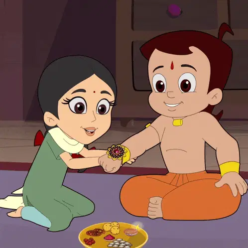 Shivani Ties Rakhi to Chhota Bheem