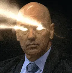 Alexandre De Moraes with Laser Eyes