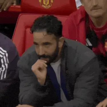 Ruben Amorim's Stressed Facepalm at Manchester United