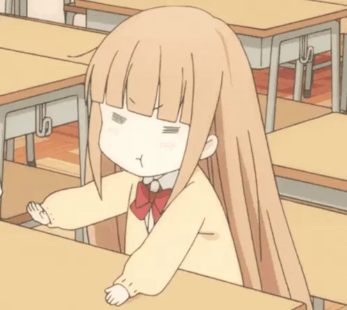 Angry Chibi Anime Girl – free GIF download