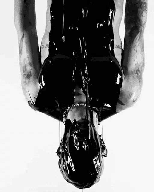 Lenny Tavarez Covered in Black Goo - Monochrome Art