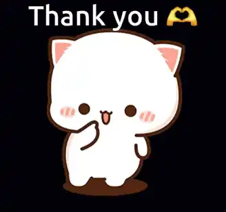 Thank You Peach Cat Animation