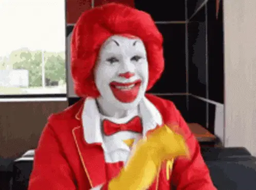 Ronald McDonald Laughing and Pointing