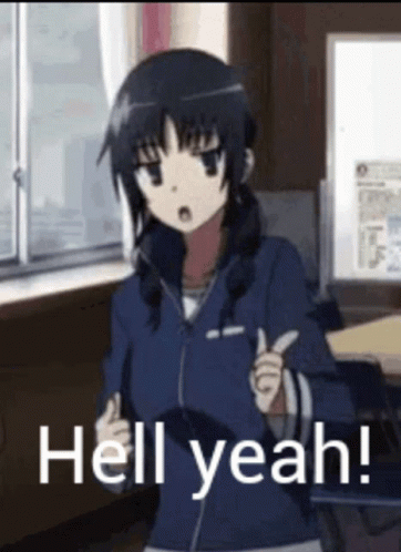 Anime Girl Thumbs Up: Hell Yeah!