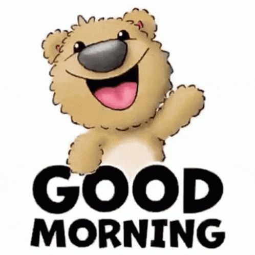 Cute Teddy Bear Says Good Morning