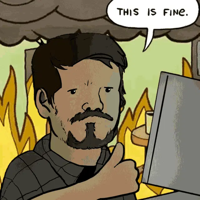 This Is Fine Fire Meme