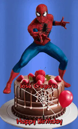 Happy Birthday José Gregorio with Spider-Man Cake