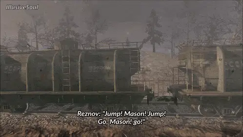 Call of Duty Black Ops: Mason & Reznov Train Jump