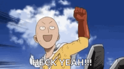 Saitama's Enthusiastic Fist Pump