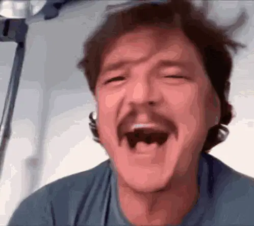 Pedro Pascal Laughing Heartily