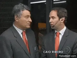 Cléber Machado e Caio Ribeiro: Cabeçada