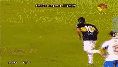 Boca Juniors Scores Goal in Football Match