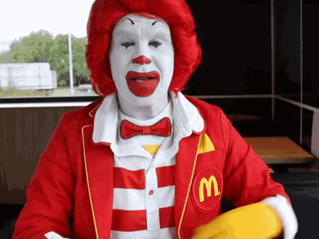 Ronald McDonald Clown Making Funny Faces