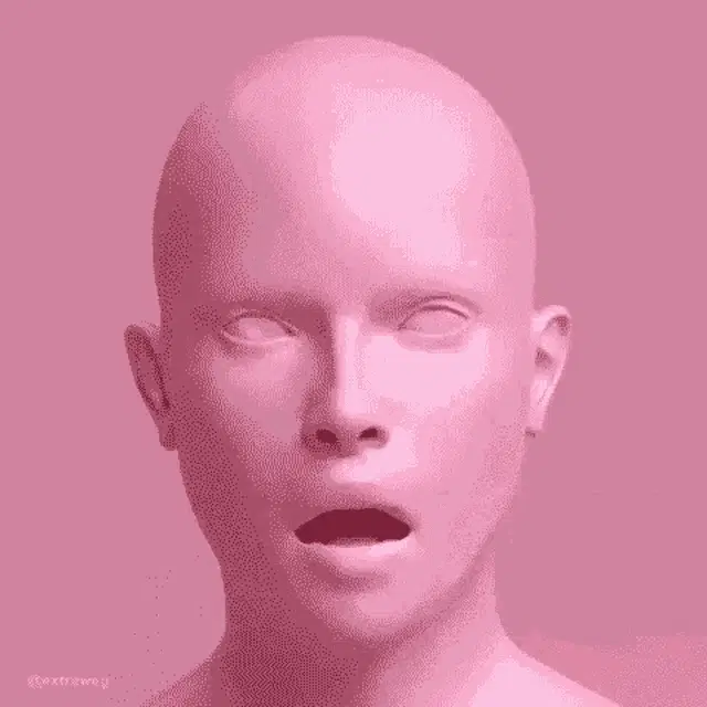 Ot7pegger: Deforming Pink Head Sculpture