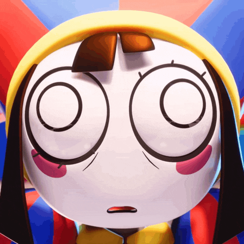 Pomni's Wide-Eyed Stare in The Amazing Digital Circus