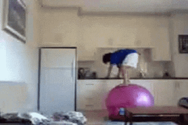 Funny Exercise Ball Balancing Fail