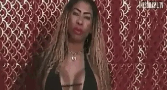 Ines Brasil Posing in Black Bikini