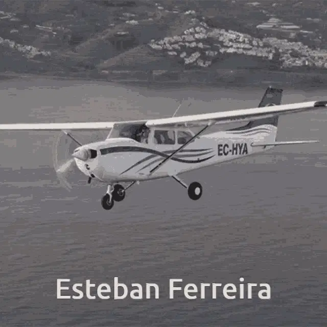Esteban Ferreira Flying Airplane EC-HYA