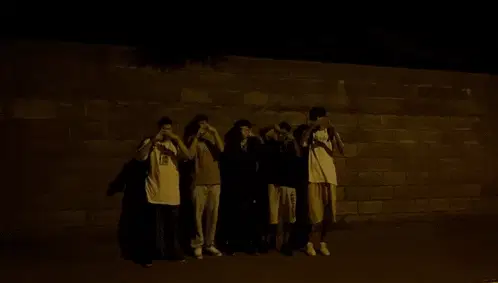 Lil Zé and Friends Posing at Night