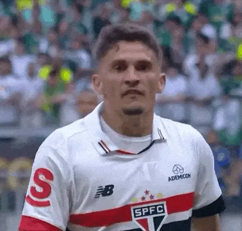 Pablo Maia Celebrates for Sao Paulo FC