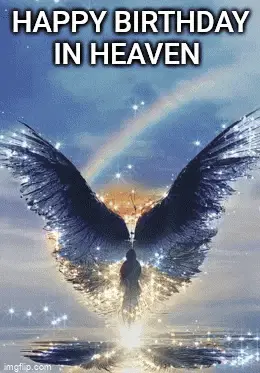 Happy Birthday in Heaven Angel Greeting