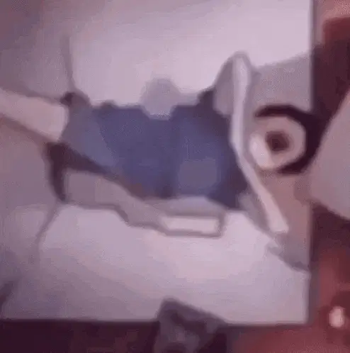 Anime Guy Choking on Bed – free GIF download