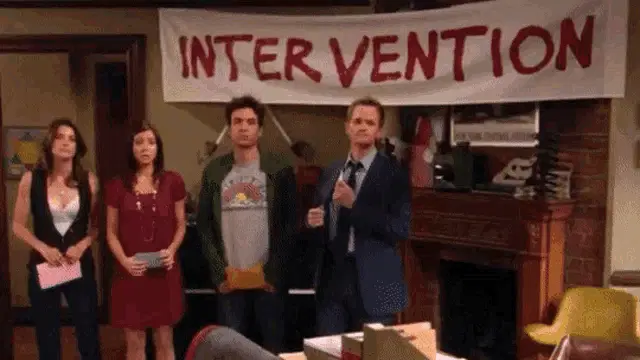 How I Met Your Mother Intervention Scene