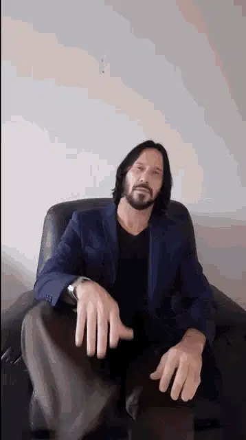 Marcos Jeeves as Keanu Reeves with a Knife