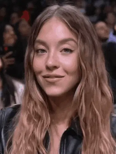 Sydney Sweeney Waving at NBA Game